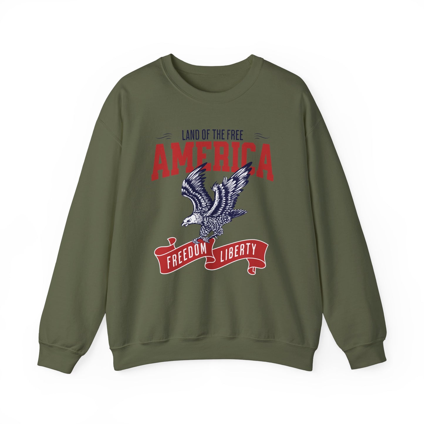 America Land of the Free Crewneck Sweatshirt