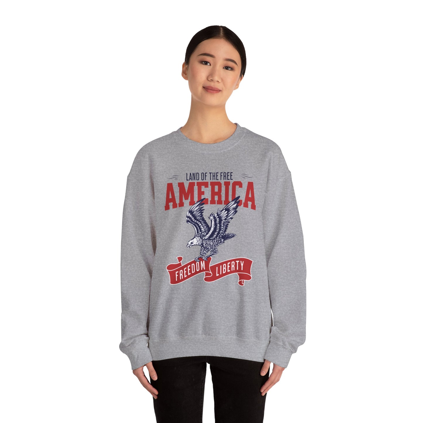 America Land of the Free Crewneck Sweatshirt